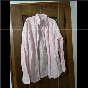 Men’s pink striped button down